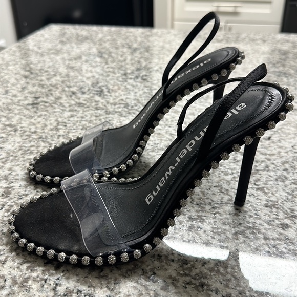 Alexander Wang clear strap heels with rhinestones - Picture 2 of 3